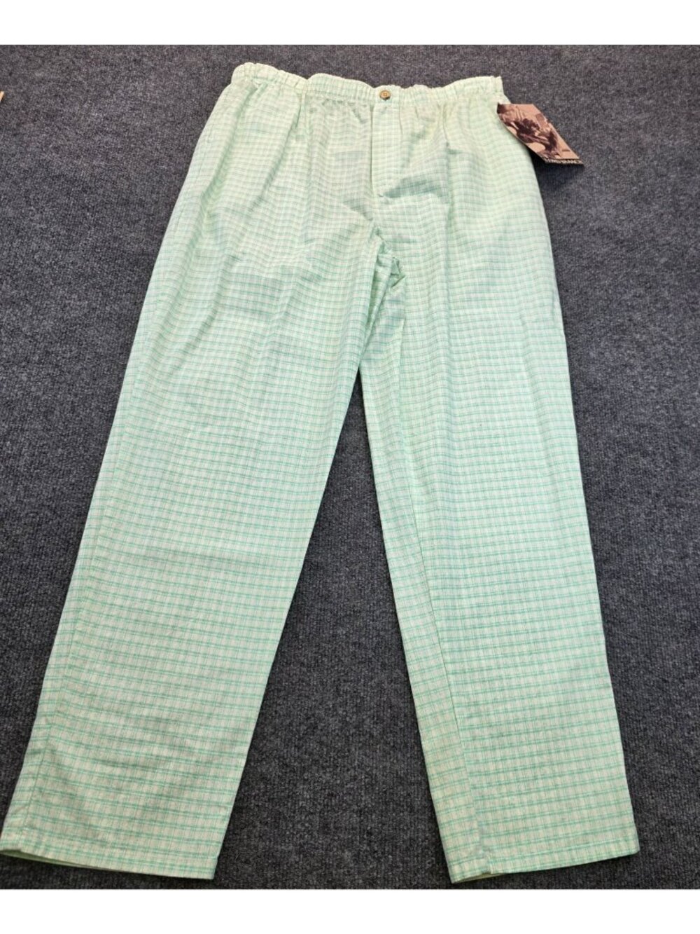 Vintage Lord Isaacs High Waisted Check Pants 16 Green Twee Preppy Country 90s
